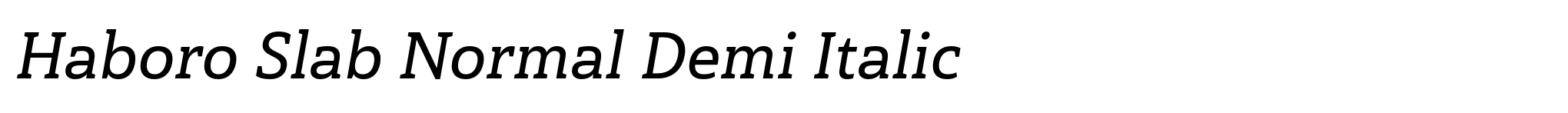 Haboro Slab Normal Demi Italic image